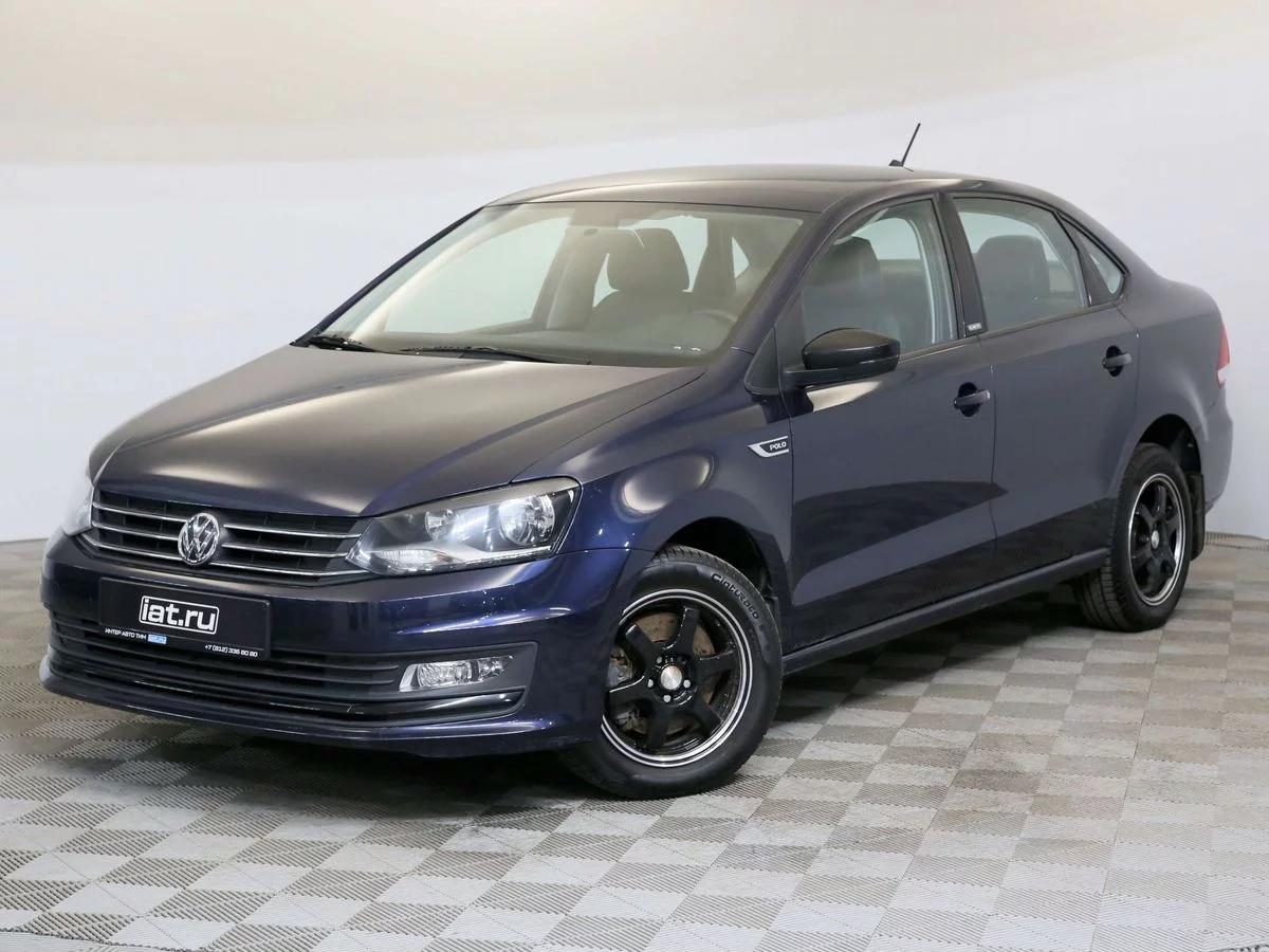 Volkswagen Polo 1.6 AT (110 л.с.), 2017, V поколение Рестайлинг, Синий  (продано) – заказ №136826