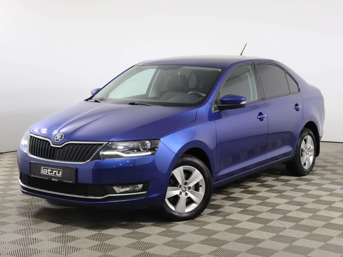 Skoda Rapid 1.6 AT (110 л.с.), 2019, I поколение Рестайлинг, Синий  (продано) – заказ №127146