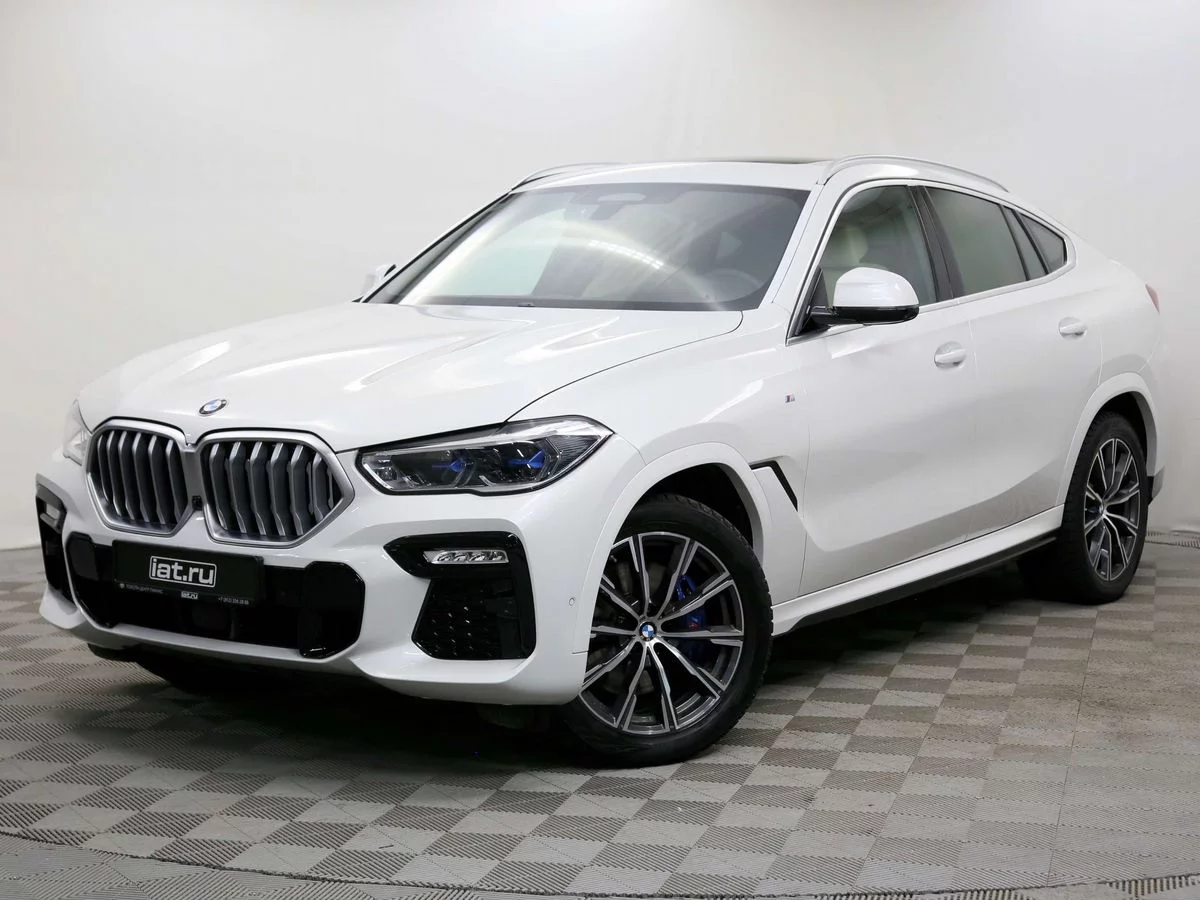 BMW X6 40i 3.0 AT (340 л.с.) 4WD, 2021, III поколение (G06), Белый  (продано) – заказ №128258