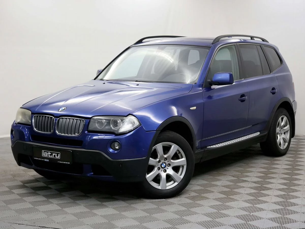 BMW X3 25i 2.5 AT (218 л.с.) 4WD, 2008, I поколение (E83) Рестайлинг, Синий  (продано) – заказ №133958