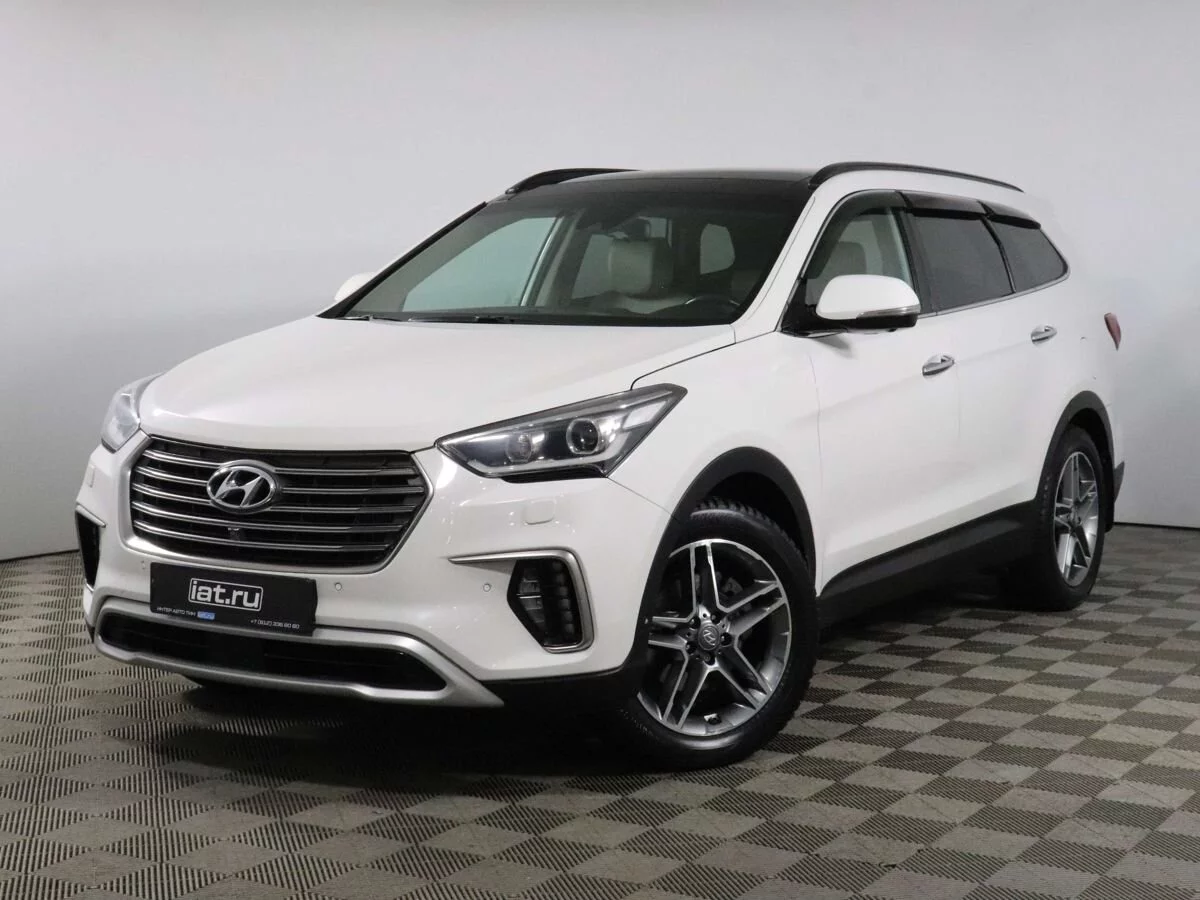 Hyundai Santa Fe Grand 2.2d AT (200 л.с.) 4WD, 2018, III поколение  Рестайлинг, Белый (продано) – заказ №135316