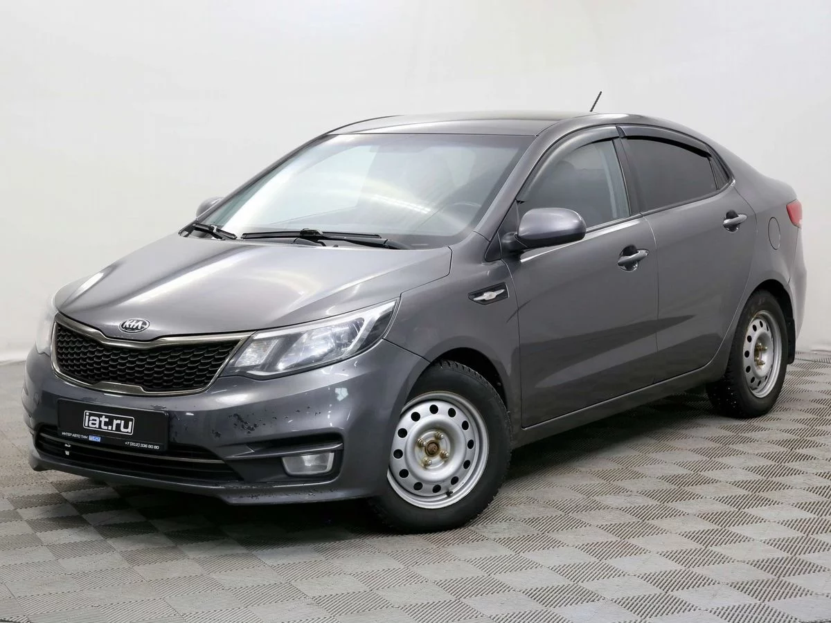 Kia Rio 1.4 AT (107 л.с.), 2015, III поколение Рестайлинг, Серый (продано)  – заказ №135883